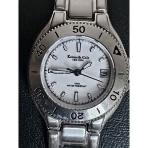 Kenneth Cole KC4095 Ladies Quartz Watch Date Rotating Bezel New Battery Running